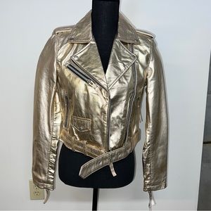 Gold Biker Jacket
